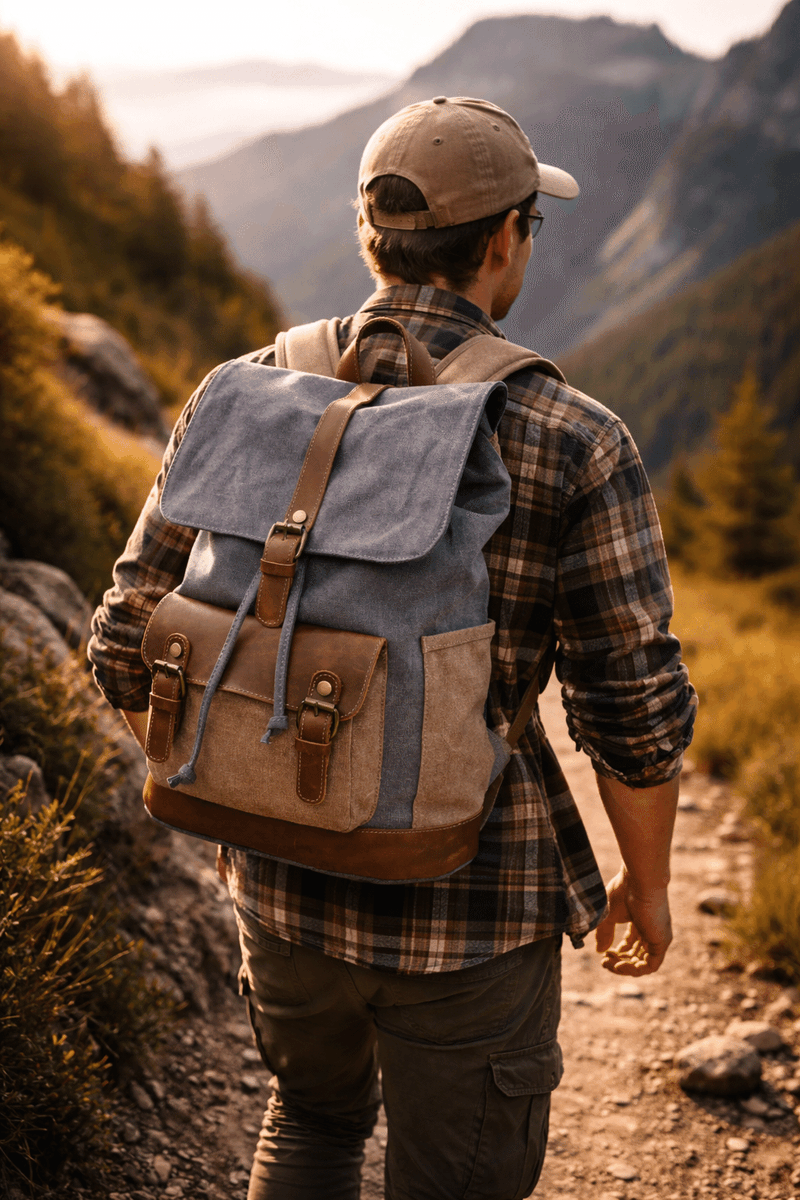 LeathergoodsO's tweet image. Built for the long road and the quiet trails.
Waxed canvas, leather accents, and just the right amount of rugged.
This is the kind of backpack that looks better the more miles it sees.
#CanvasBackpack #oldtownleathergoods #EverydayCarry #ExploreMore