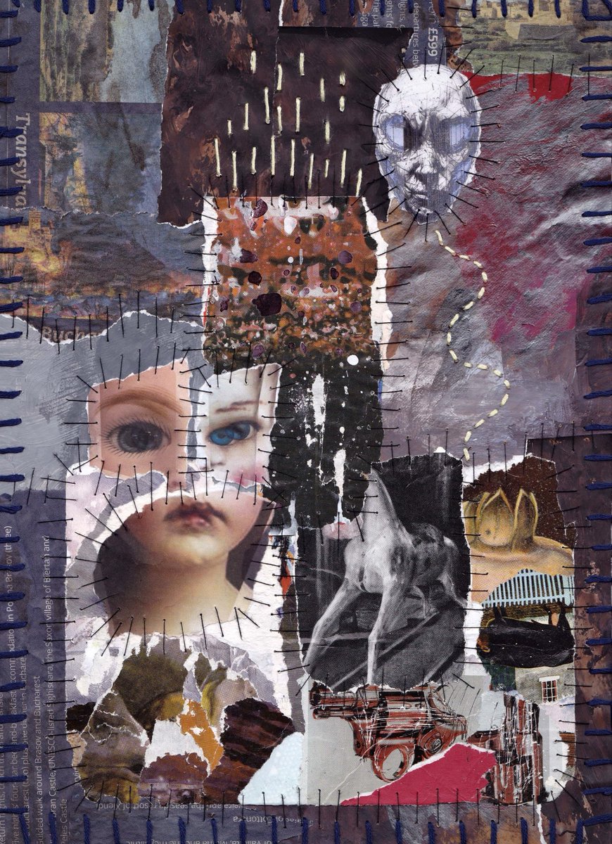 “Vertigo” -25.01.2026 

.. 

#painttextures #mixedmediacollage #layeredimage #tornpapercollage #oddjuxtapositions #outsiderart #experimentalart #painterlyart