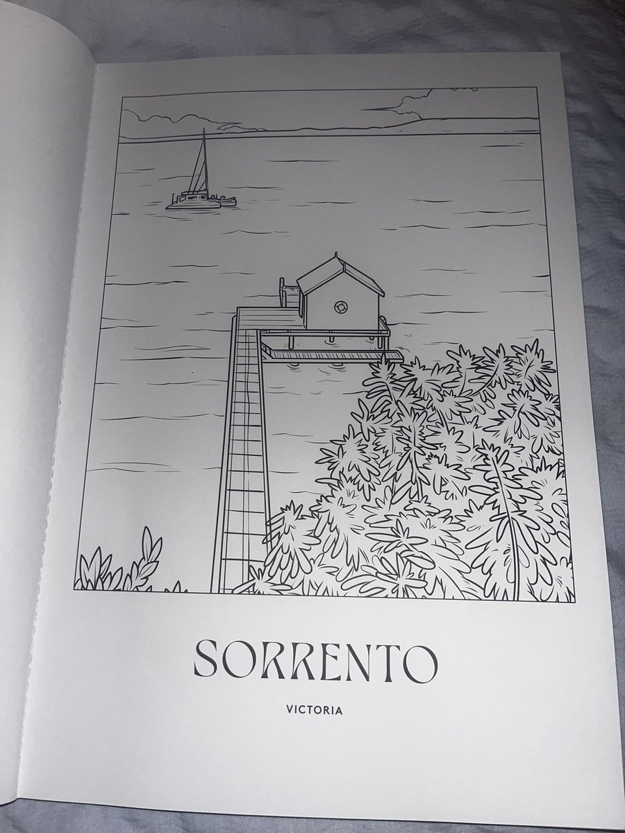I bought this colouring book yesterday and I’m in love w it. Every page is a different landmark/location in Australia. The page I’m about to start is a famous beach in the state i grew up in. I know it’s hilarious I’m from Victoria and called Victoria. 💙😂
