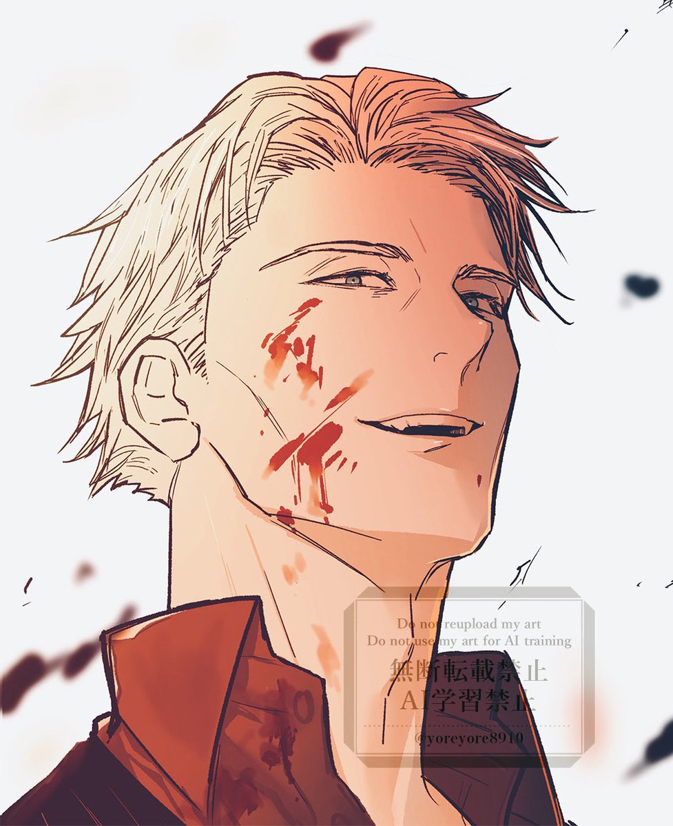 yoreyore8910's tweet image. ｼﾞｭｿﾐ
⚠️血の表現⚠️

この角度の顔描くの好きすぎる〜