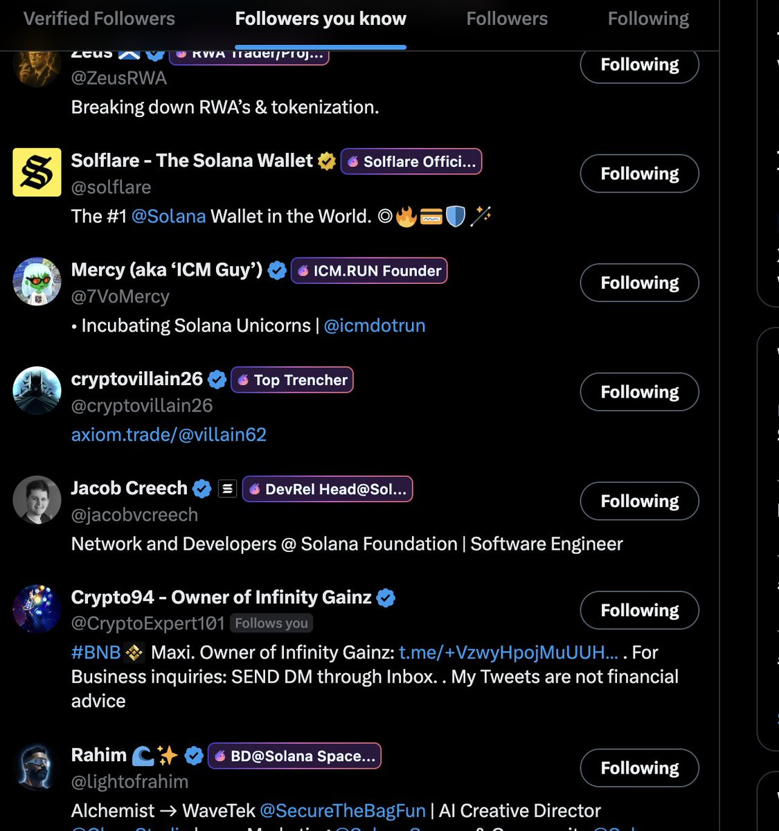 Galilelee's tweet photo. Dev @netvyxe followed by solana team, @corbits_dev @solflare etc and this is unbonded 

9qS9hRqfpS7hMUVQE2HKsZZjwJZarpThDXV4WJb2BAGS https://t.co/DgRf6IOHLz