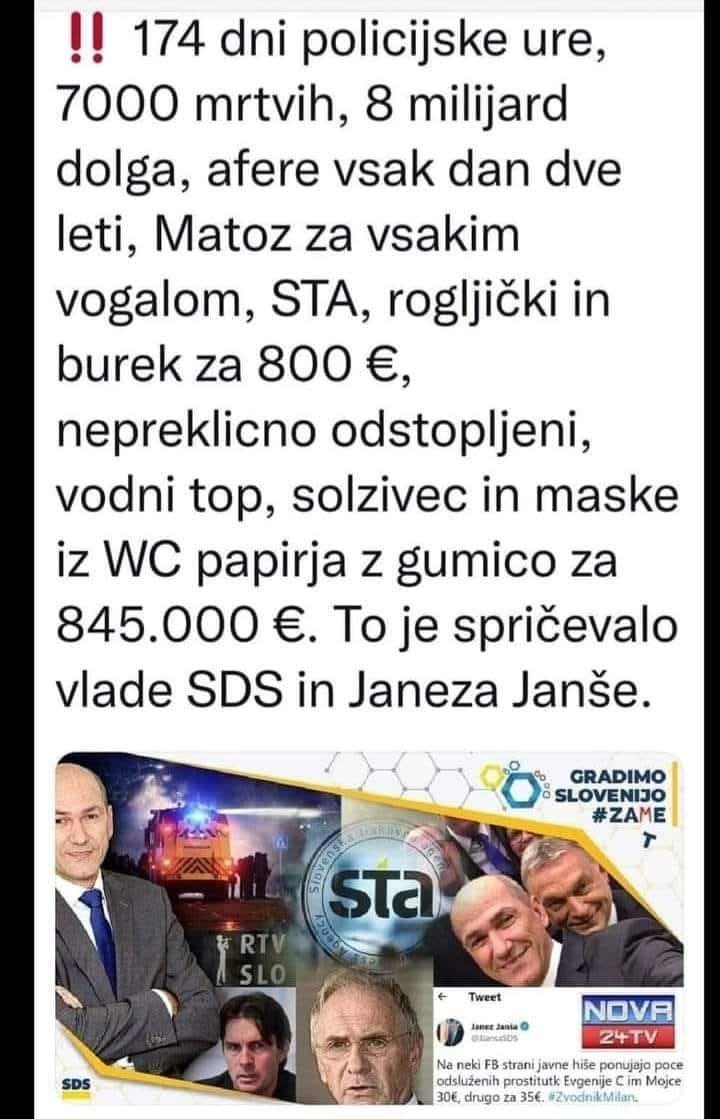 Spričevalo zadnje Janševe vlade‼️‼️