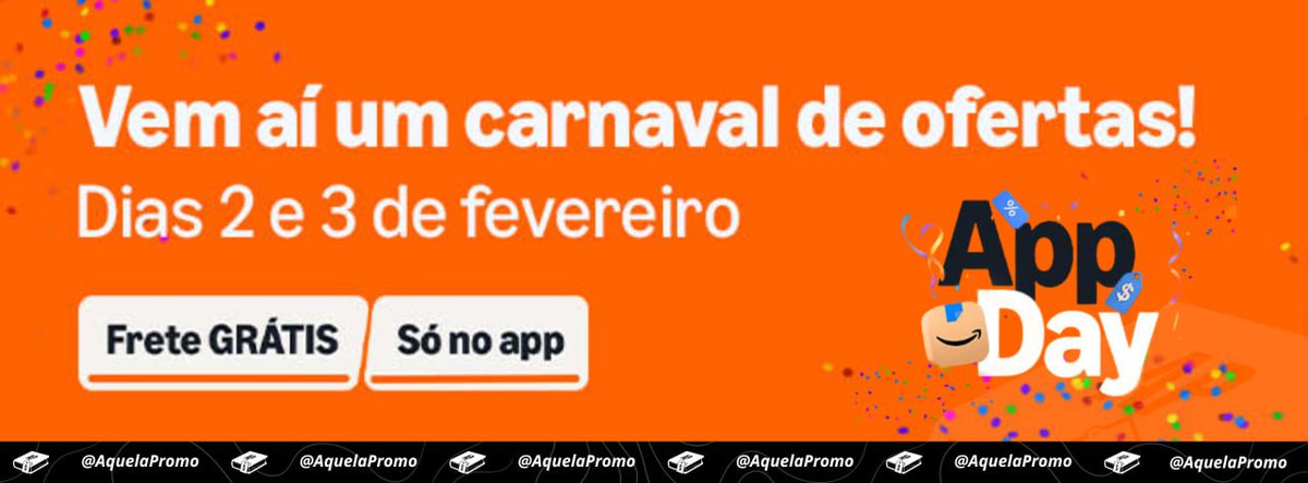🚨 VEM AÍ O PRIMEIRO APP DAY DO ANO! 

🛍 O primeiro evento de promos do ano acontecerá nos dias 2 e 3 de fevereiro!

📱 Como sempre, podemos esperar muitas promos e cupons EXCLUSIVOS pelo APP da Amazon!

🔔 Ative as notificações para não perder e já baixe o APP: