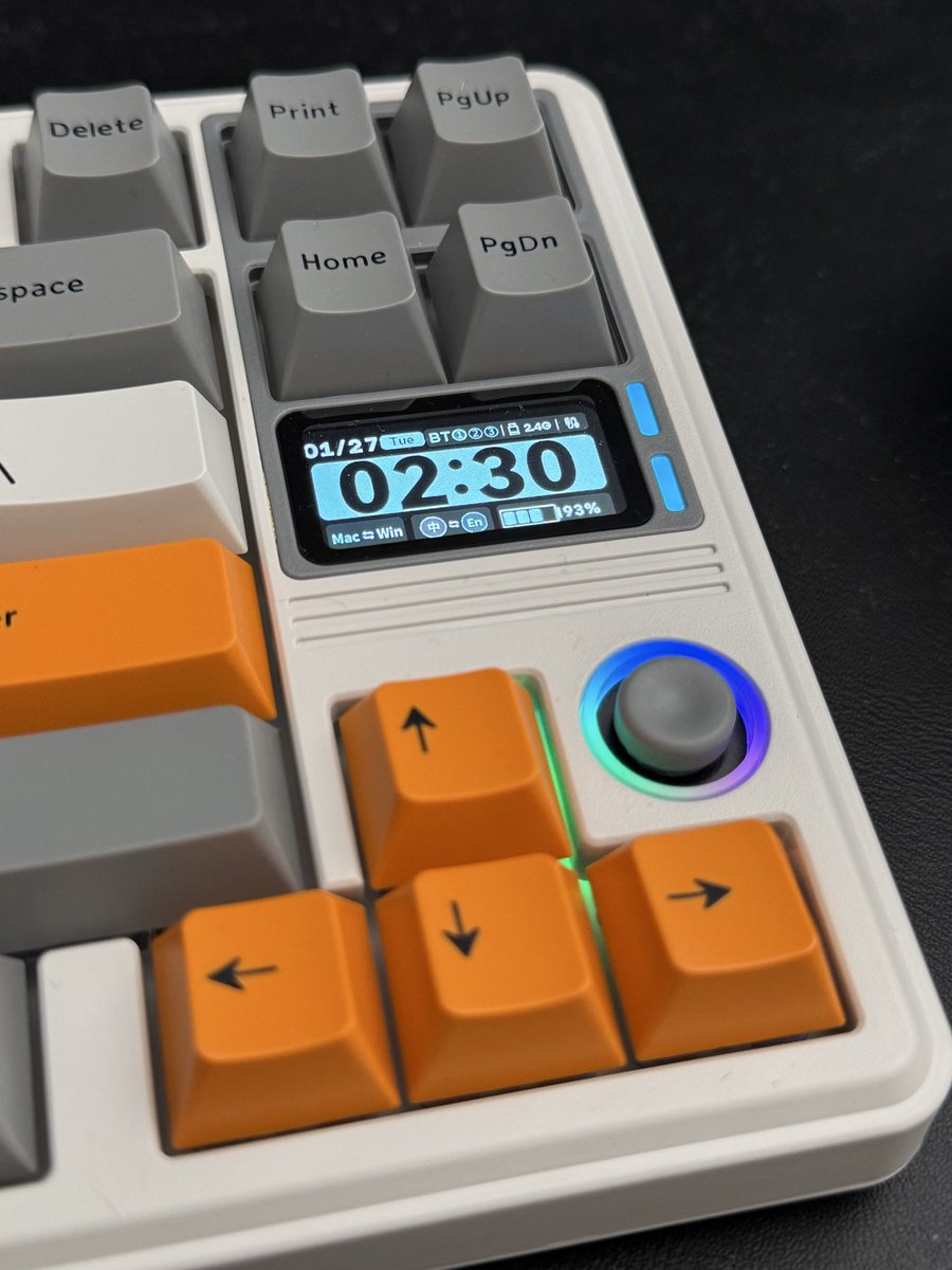 Love my new keyboard and its display! Battery life is splendid