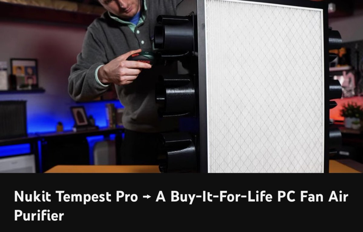 ThisHouseFresh's tweet image. Our review of the Tempest Pro from @NukitToBeSure is live on YouTube!

Do the bigger body, larger filters and extra fans lead to better air cleaning performance?

🔗 youtu.be/yuHXNjHhnqs