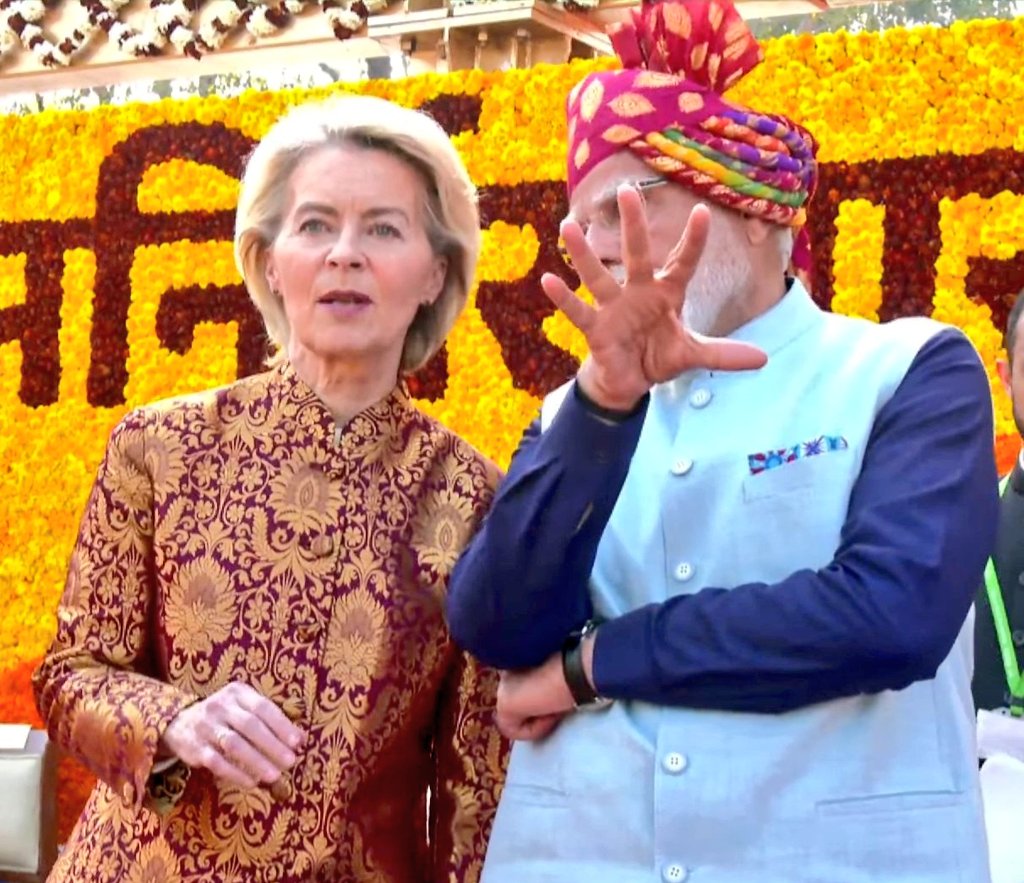 <a href="/vonderleyen/">Ursula von der Leyen</a> The chemistry was perfect enough for Donald Trump to go mad again with this India 🤝🏻 Europe partnership and ties!