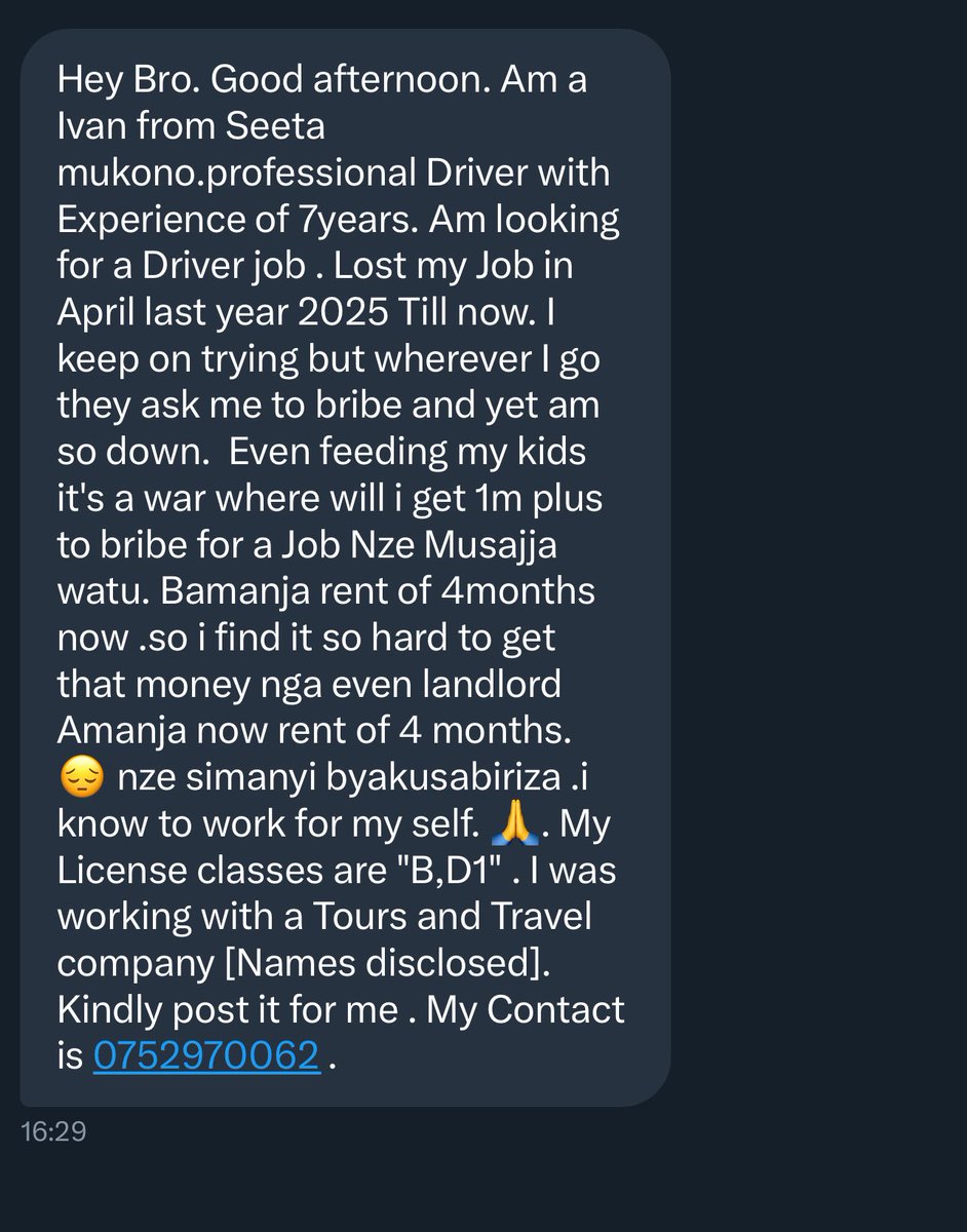 roxie_ug's tweet photo. Retweeting this will cost you 0.00$

Any assistance/referral rendered to him is highly appreciated. https://t.co/FzayTlqbyJ