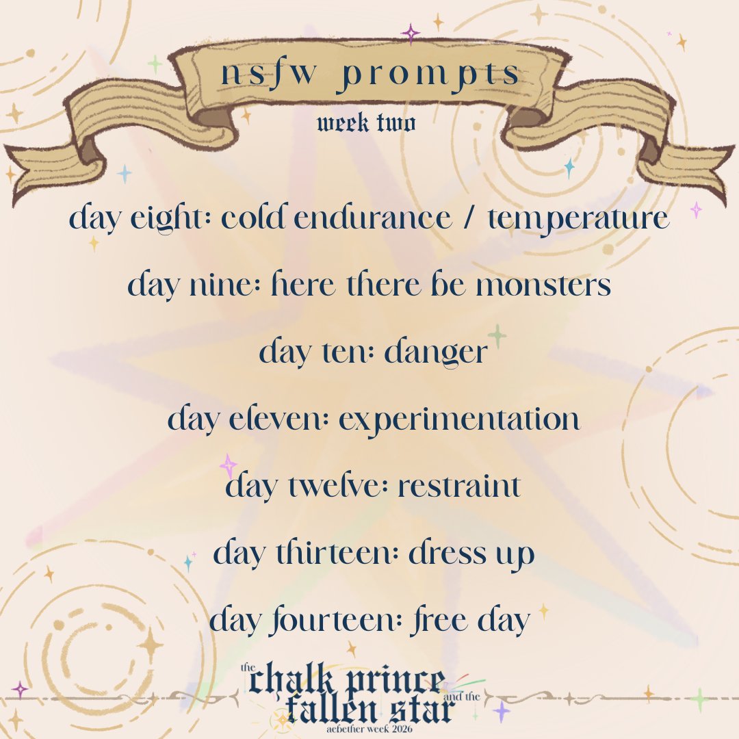 the Chalk Prince & the Fallen Star; Aebether Week tweet media