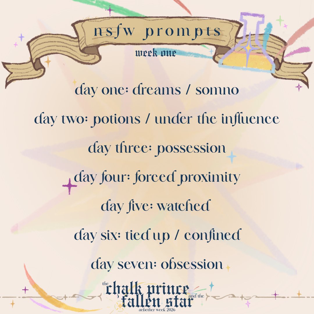 the Chalk Prince & the Fallen Star; Aebether Week tweet media