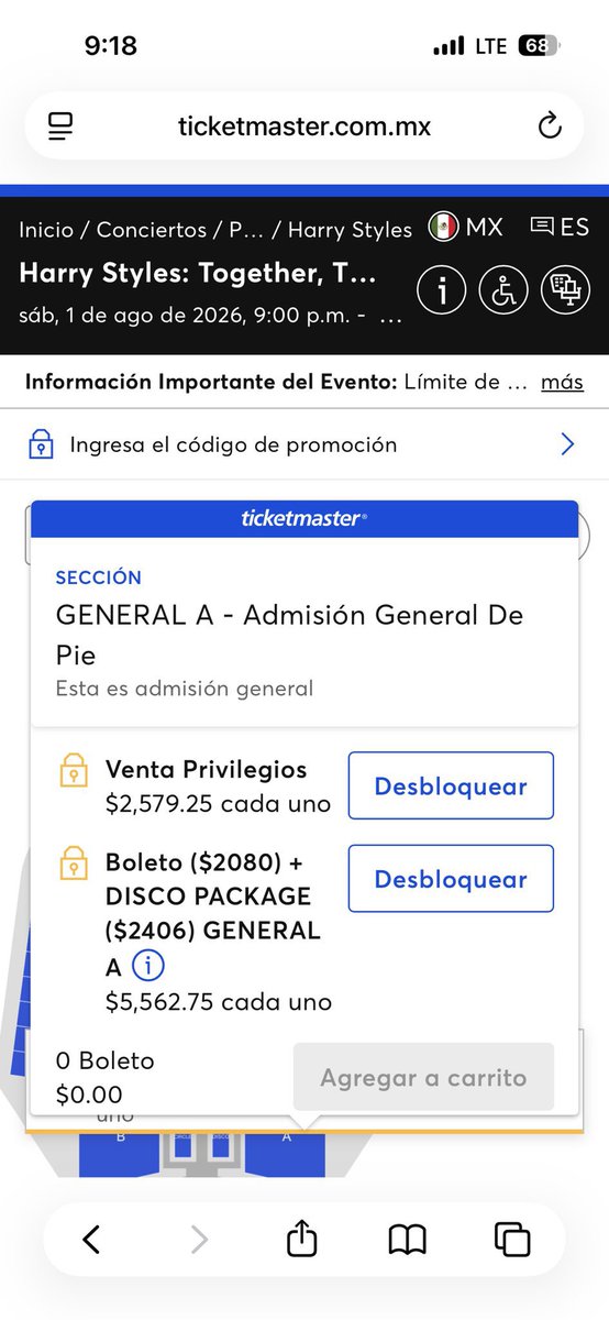 HS_News_'s tweet image. Prices - Harry - Mexico

VIP Packages : 
- Together Package : $15,546.00 
- KISS Package : $12,650.50 
- Disco Package : $5,562.75

Normal tickets :
- Disco / Kiss : $6,547.25
- General A/B:  $2,579.25
- General C: $1,463,25
- Stands : Prices seem to start at $1,091.25 to…