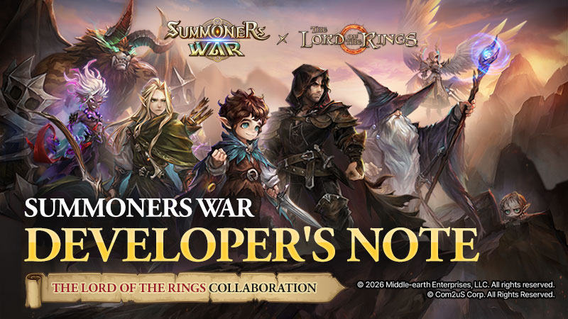 summonerswarapp's tweet photo. The Lord of the Rings Collaboration Notice

The developer's note on the [Summoners War X The Lord of the Rings] collaboration has been revealed!

Learn what the devs had to say about this collab!

📌 https://t.co/Cz8P1s5NVV

#Summonerswar #TheLordoftheRings #SWSAXTLOTR https://t.co/vkncibFJ0o