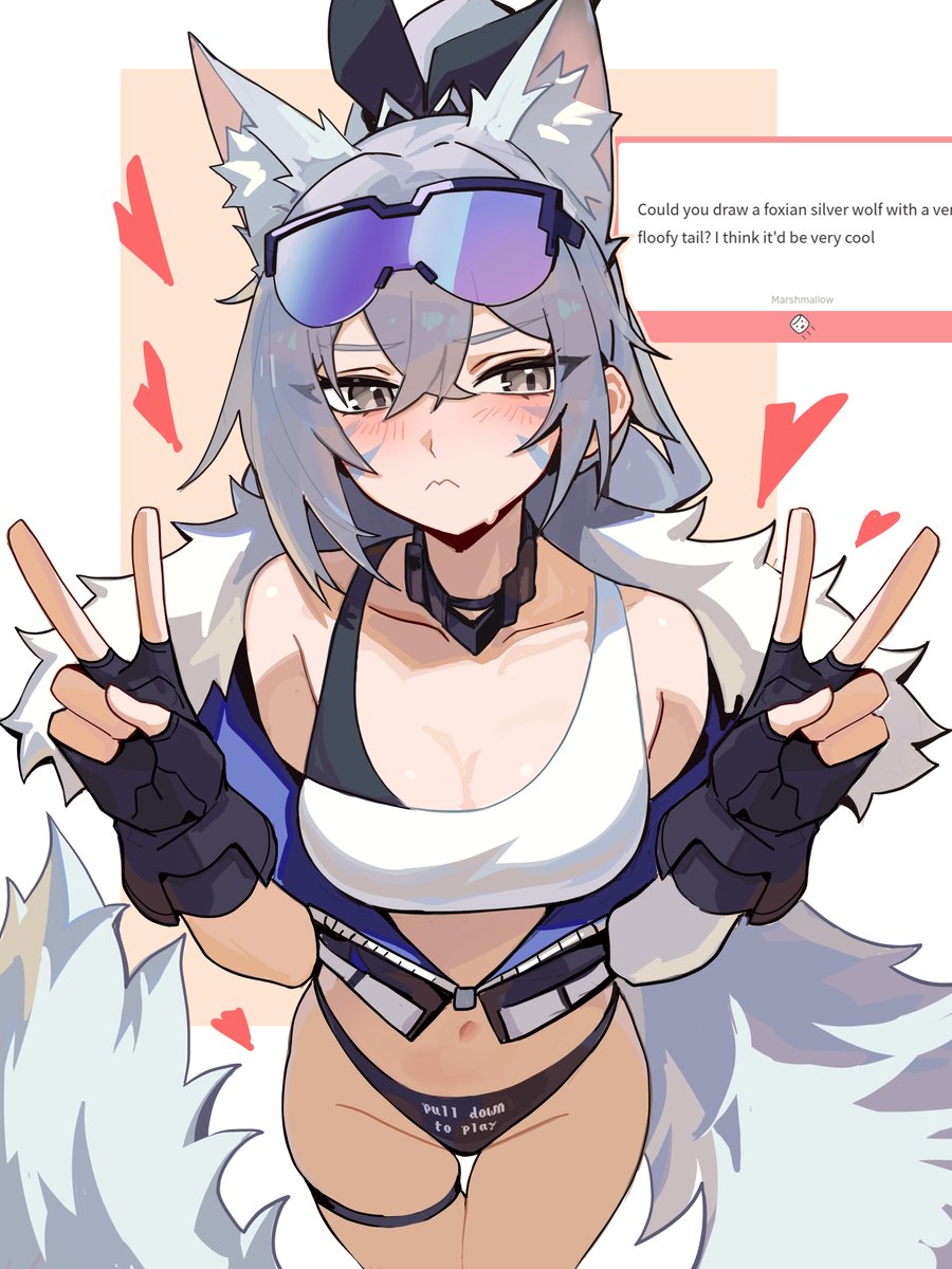 Distrbeachboy's tweet image. I drew a quick sketch pf Silverwolf as a Foxian, as requested. Let me know what you think!
Alt you know where