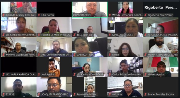 Cotaipec's tweet image. #AlMomento Impartiendo de manera virtual el curso de capacitación “Obligaciones en materia de transparencia” a servidores públicos de diversos sujetos obligados en la Entidad. #COTAIPEC #CAPACITACIÓN #Campeche