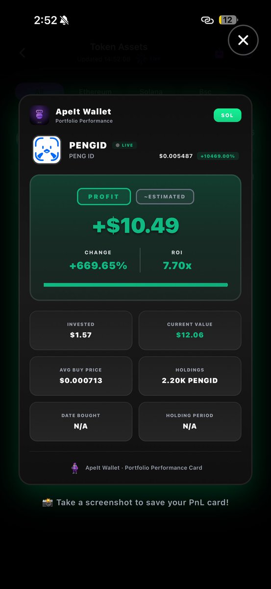 Divinecodes11's tweet image. One very interesting fact about @Apeit__Wallet  is how fast the algorithm picks always the best very early this was supposed to be a test trade tho 😂