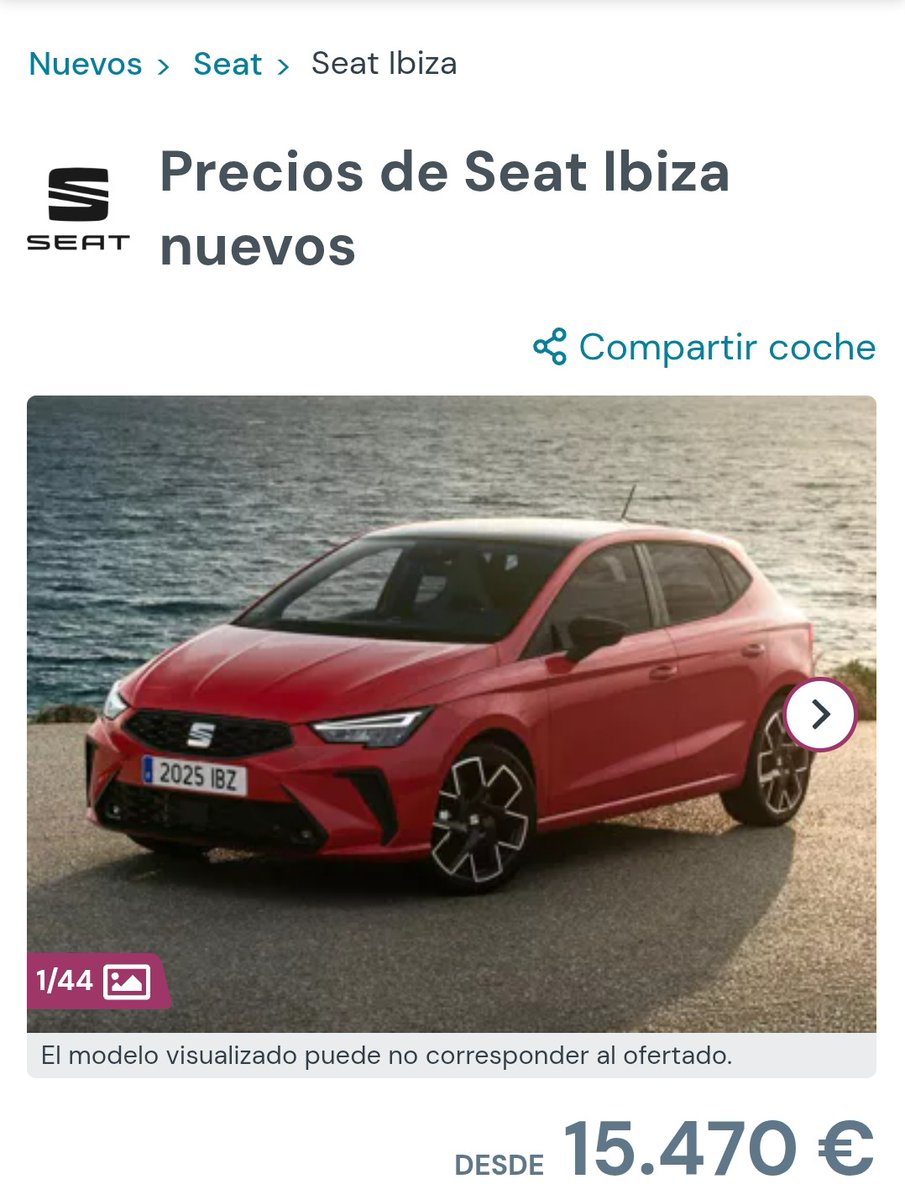 🔸️Seat Ibiza en 2019: 9.990€ (8,3 onzas de oro)
🔸️Seat Ibiza en 2026: 15.470€ (3,36 onzas de oro)

El precio ha subido un 55% en términos de Euros

El precio en términos de oro ha bajado un 60% 🥇

Si no has invertido te has empobrecido y seguirás empobreciendote día a día