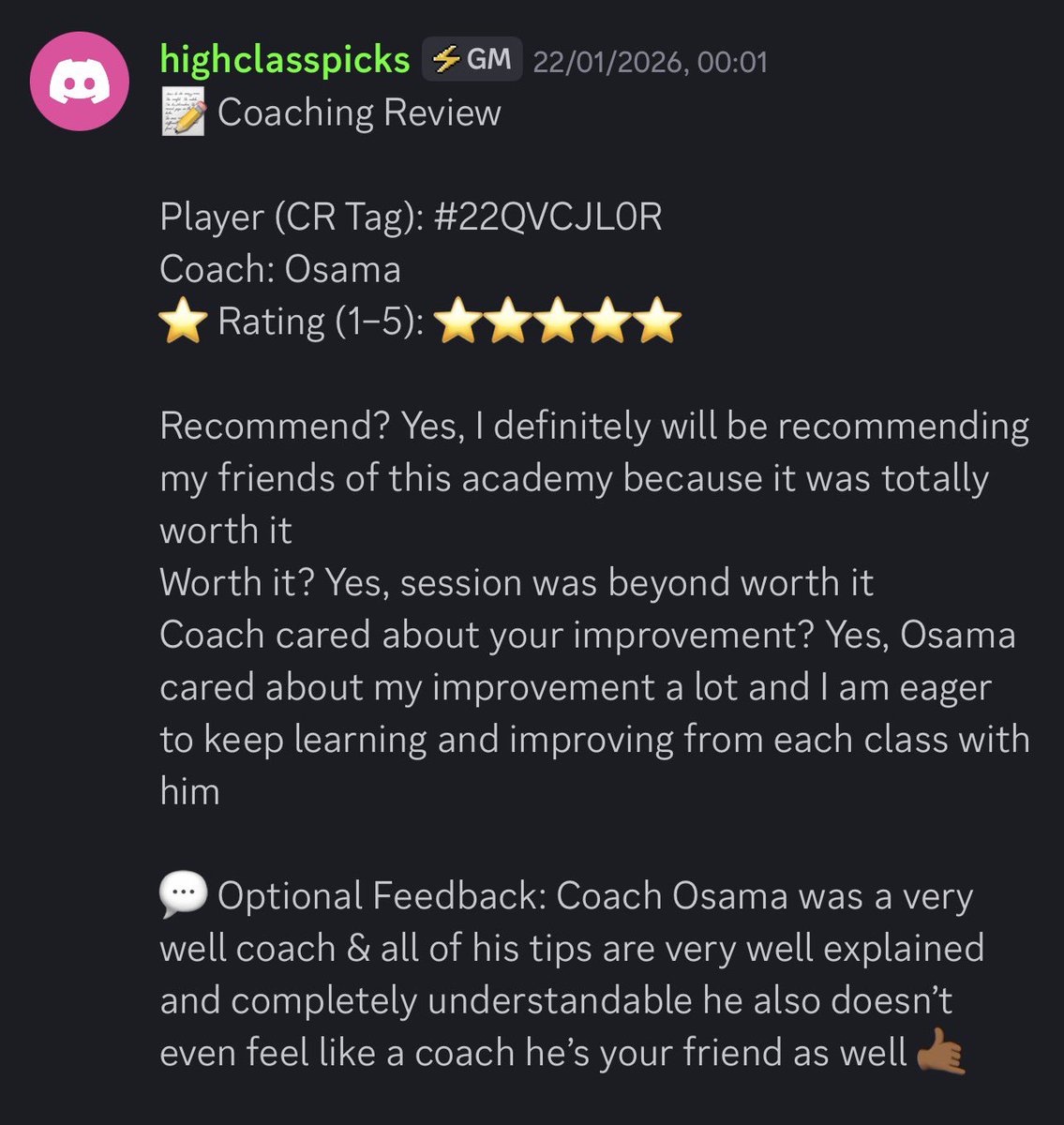 Another coaching session, another great experience. 👑

#ClashRoyale #RoyaleAcademy