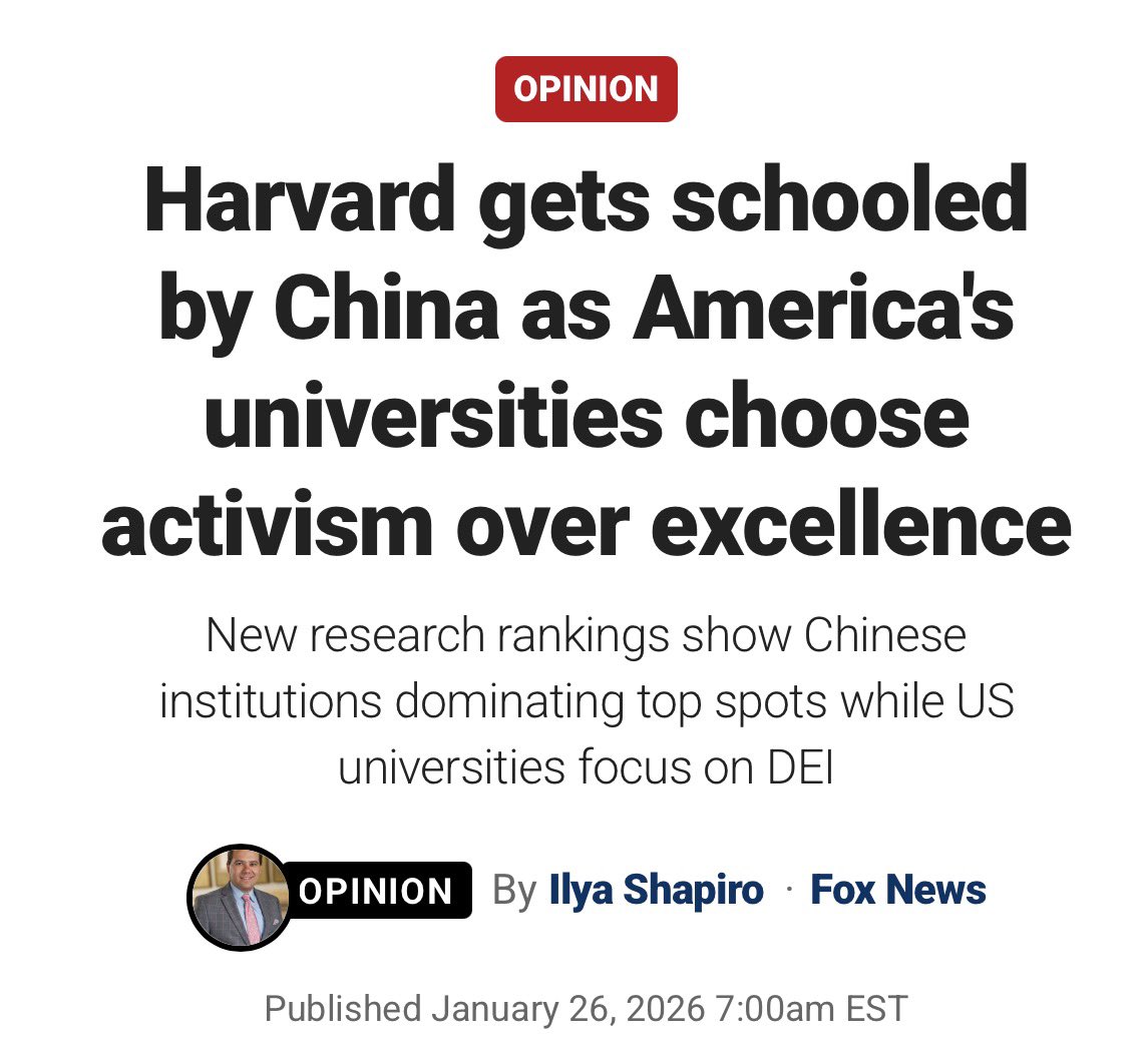 ishapiro's tweet image. Go woke, go broke - Harvard’s latest failure. My latest in @FoxNewsOpinion. 🔗 in next post.