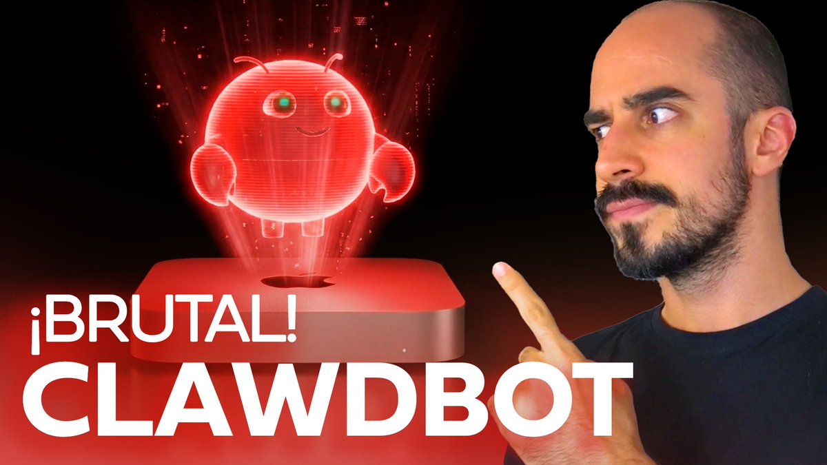 DotCSV's tweet photo. 🔴 ¡NUEVO VÍDEO en el LAB!

Toca hablar de Clawdbot.

Tras 48 intensas horas probándolo tengo claro que este es el futuro hacia el que nos movemos.

¿Por qué? Link a continuación! 👇