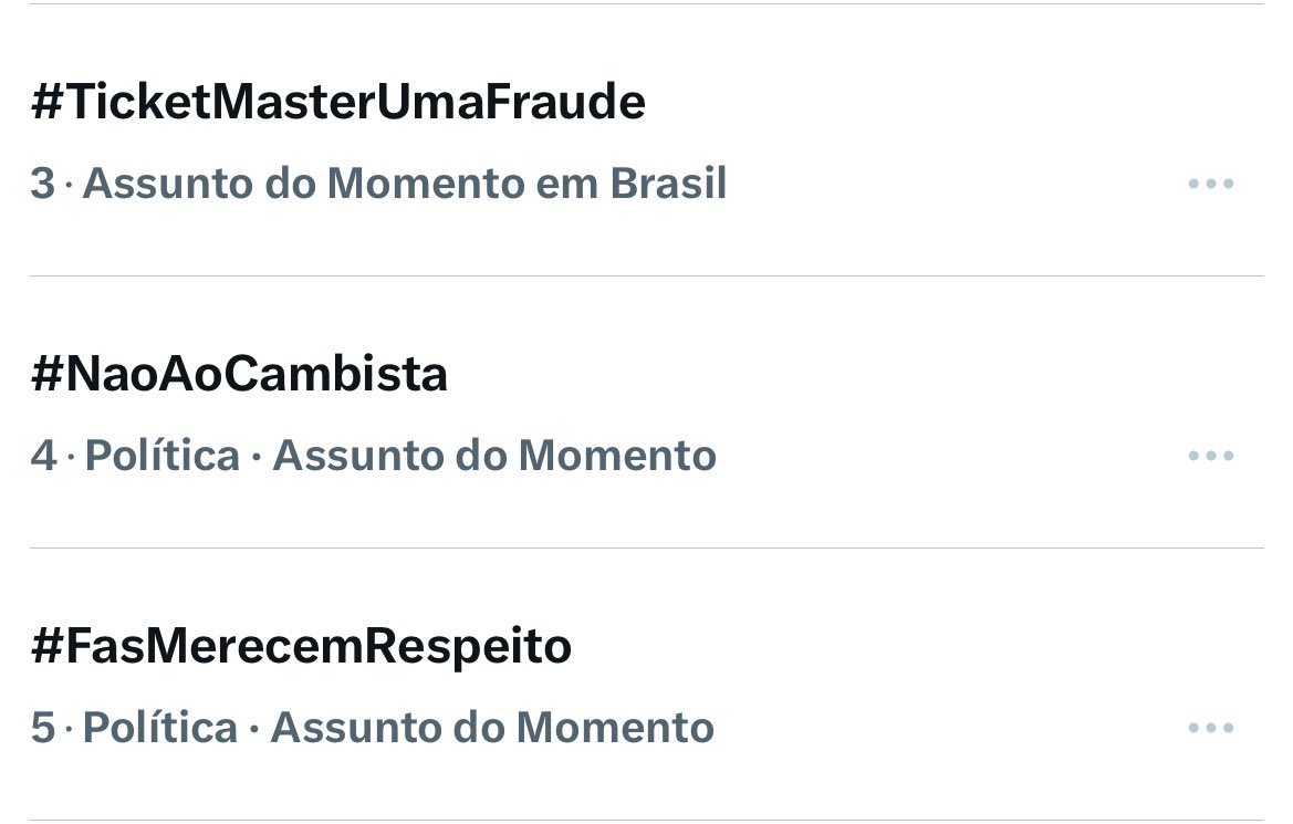 vmincartier's tweet image. CONTINUEM USANDO AS TAGS❕❕

TICKETMASTER UMA FRAUDE
NÃO AO CAMBISTA
FÃS MERECEM RESPEITO
#TicketMasterUmaFraude
#NaoAoCambista
#FasMerecemRespeito

@ErikakHilton @cortezpsol @proconspoficial @ProconRJ @LulaOficial