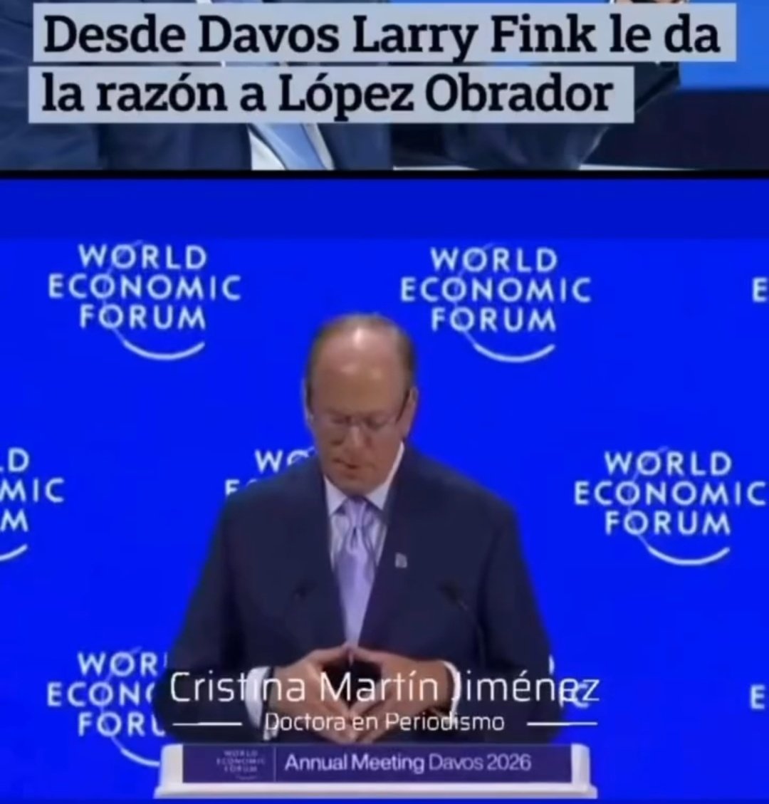 Carlos092247333's tweet image. Datos Finos 
AMLO dijo; que el PIB no era una medida adecuada para medir el crecimiento económico.
El CEO de BlackRock Larry Fink en Davos  ha dicho que esto es correcto.

Las métricas económicas que utilizó AMLO fueron las correctas.
"El JEFAZO AMLO es un chingón " 😎