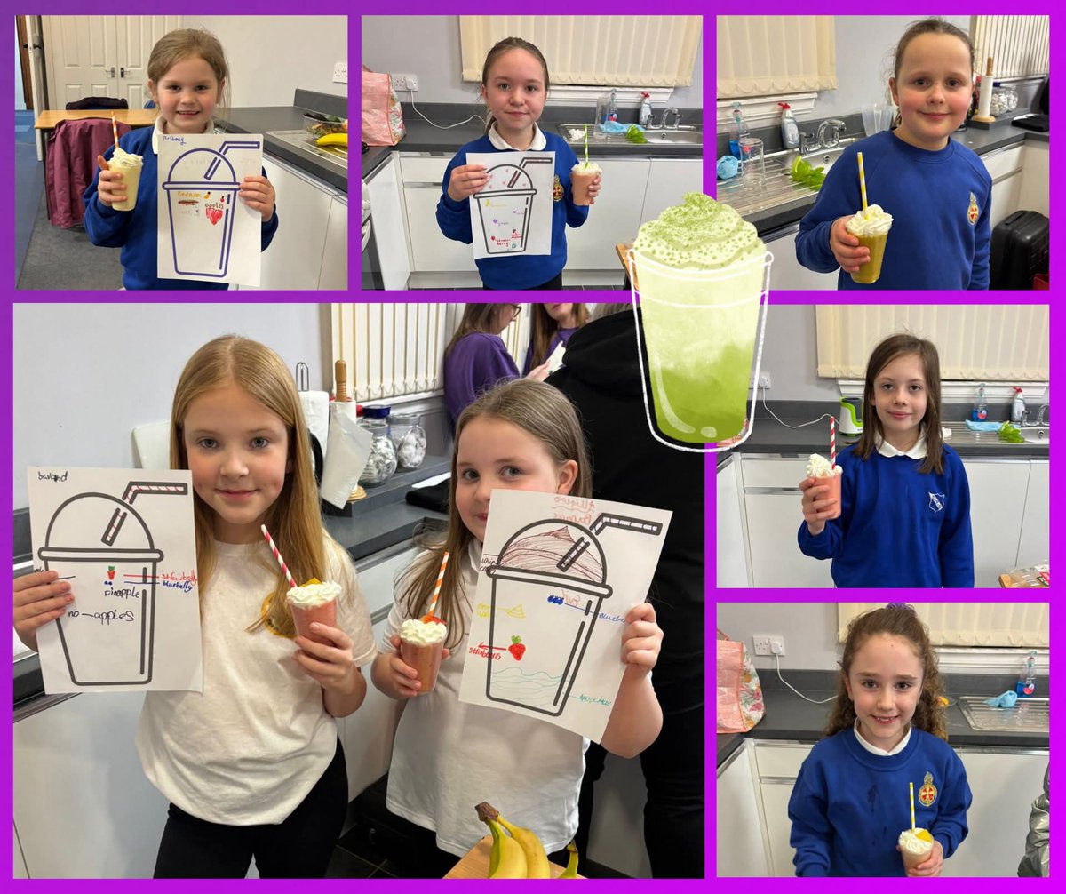 Another busy night last Wednesday at <a href="/BrigadeShotts/">Shotts Girls Brigade</a> 
Explorers did some colouring and made butterfly masks. 
The Juniors tried their hand at making smoothies with a vast array of ingredients including garlic (this was requested by some Juniors 😂) <a href="/gbinscotland/">GB Scotland</a>