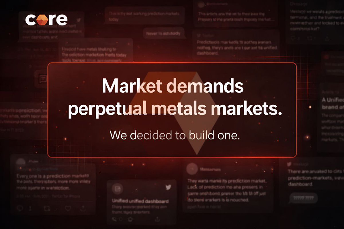 corepredictions's tweet image. Autonomous infrastructure for perpetual metals trading