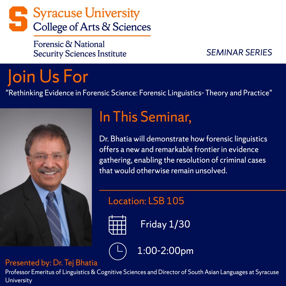 Syracuse University Forensic Science Institute tweet media