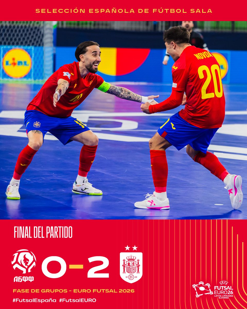 🚩 PIIIIIIIIIIIIIIIIIIIIIII

➡️ ¡¡Final en el Arena Stozice de Liubliana!!

😍 ¡Segundo partido, segunda victoria! Tres puntos más para nuestro casillero. 

🆚 🇧🇾 - 🇪🇸 | 0-2 | 40'
📺 <a href="/teledeporte/">Teledeporte</a>

#FutsalEuro | #OctavaGloria