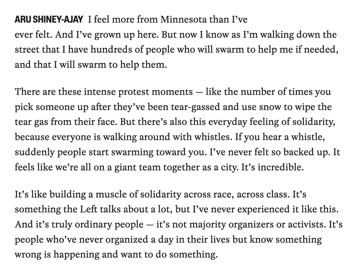 _ericblanc's tweet photo. "I feel more from Minnesota than I’ve ever felt. And I’ve grown up here. But now I know as I’m walking down the street that I have hundreds of people who will swarm to help me if needed, and that I will swarm to help them. It’s incredible." https://t.co/k8RJDIxSr2