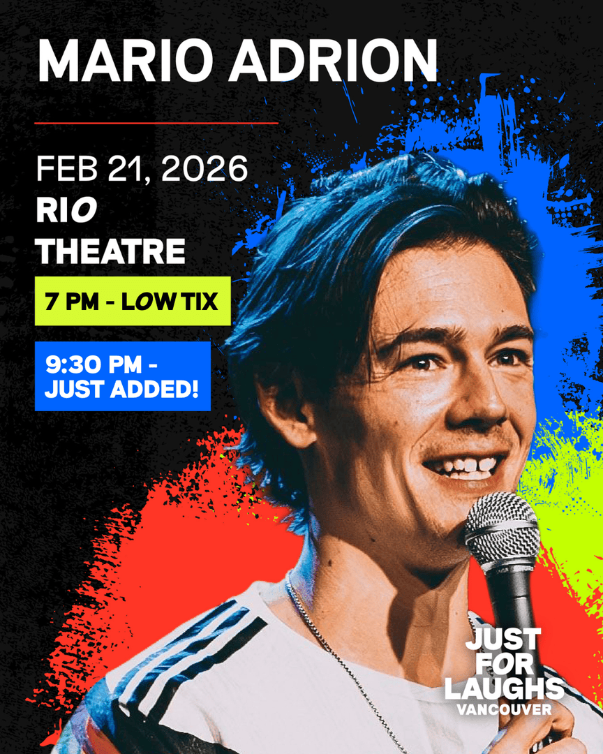 JFLVancouver's tweet image. SURPRISE 👀
A second Mario Adrion show has been added due to popular demand 🔥

More shows. Same killer laughs.

Feb 21 | 9:30 PM
Rio Theatre

#JustForLaughs #JFLVAN