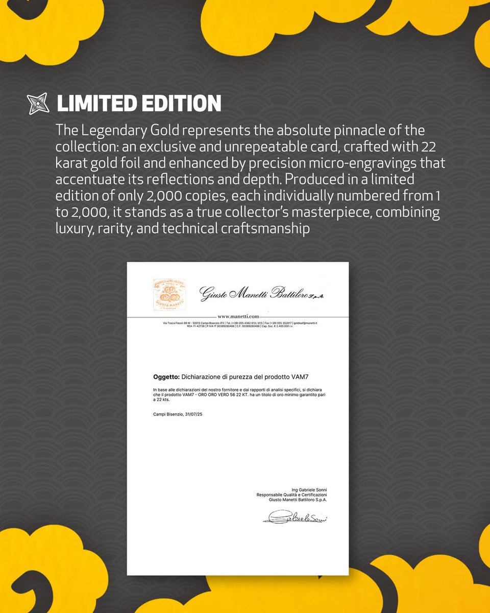 AndyCollectz's tweet image. Official reveal of the Legendary Card for the new and upcoming Naruto Mythos TCG!

The card is serialized /2000 and is crafted with 22-karat gold foil.