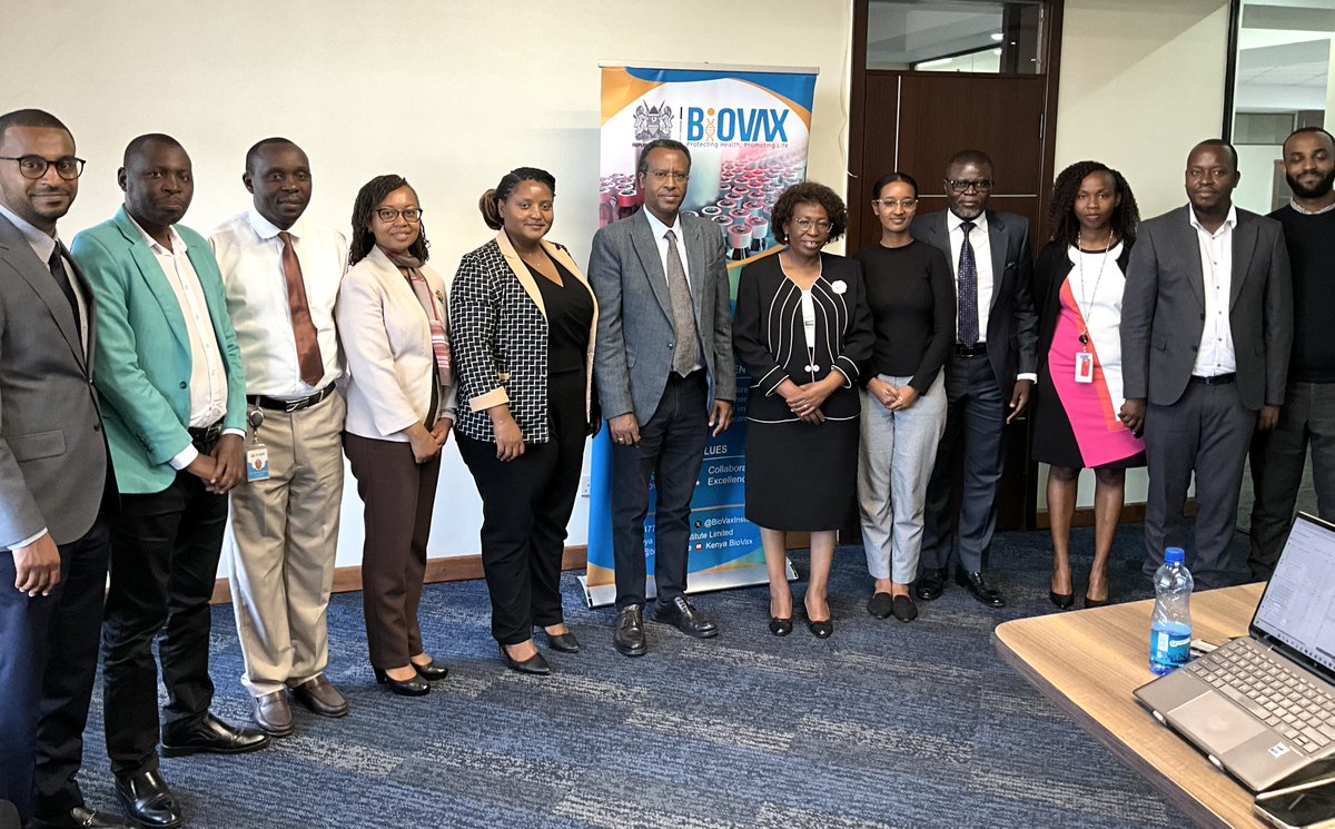 BioVaxInstitute's tweet image. 🇰🇪🤝🇪🇹 Ethio-Biopharma paid a courtesy call to Kenya BioVax Institute, reaffirming a shared commitment to strengthening regional collaboration in biopharmaceutical innovation and manufacturing. The engagement was received by Prof. Richard Oduor, General Manager, Research &amp;amp;…