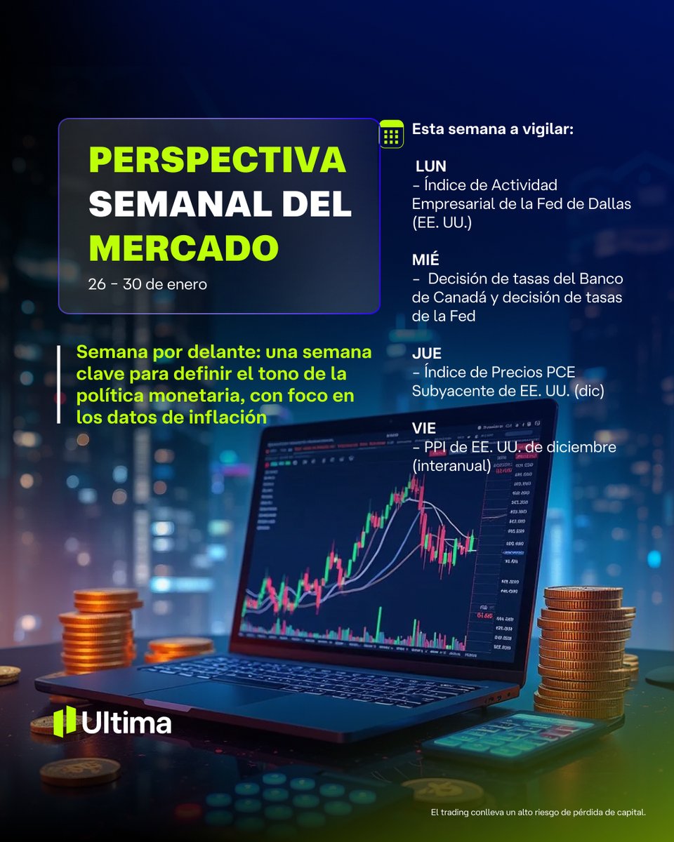 Prepárate para una semana llena de eventos y datos que podrían sacudir los #mercadosfinancieros. ¿Curioso por saber qué viene? ¡Aquí tienes un adelanto! 👀💼

No solo observes la acción, ¡sé parte de ella!
🔗cutt.ly/wthjJ8uI

#UM #UltimaMarkets