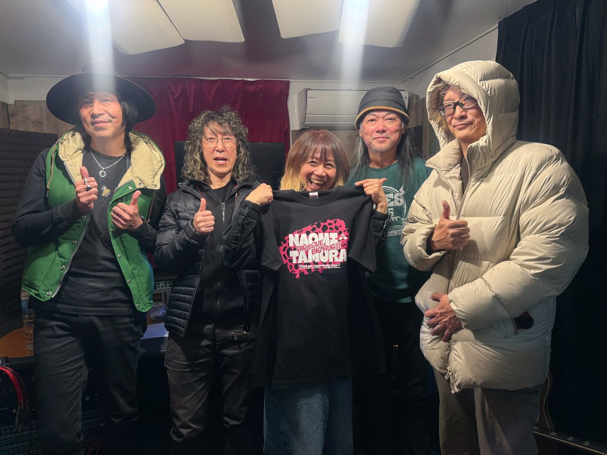 【#田村直美 】

Thank you anniversary tour
🦩BIG LOVE BIG HUG!!!🦩

本日リハーサルでした🌈
気合いもりもりです！！

BAND MEMBER
Gt. #北島健二 / Dr. #田中一光 / Ba. #西山史晃 / Key. #DIE

 1/31(土) 横浜ReNY beta
 2/22(日) 新栄シャングリラ
 2/23(月•祝) 京都FANJ

🎟️チケット受付中🎟️