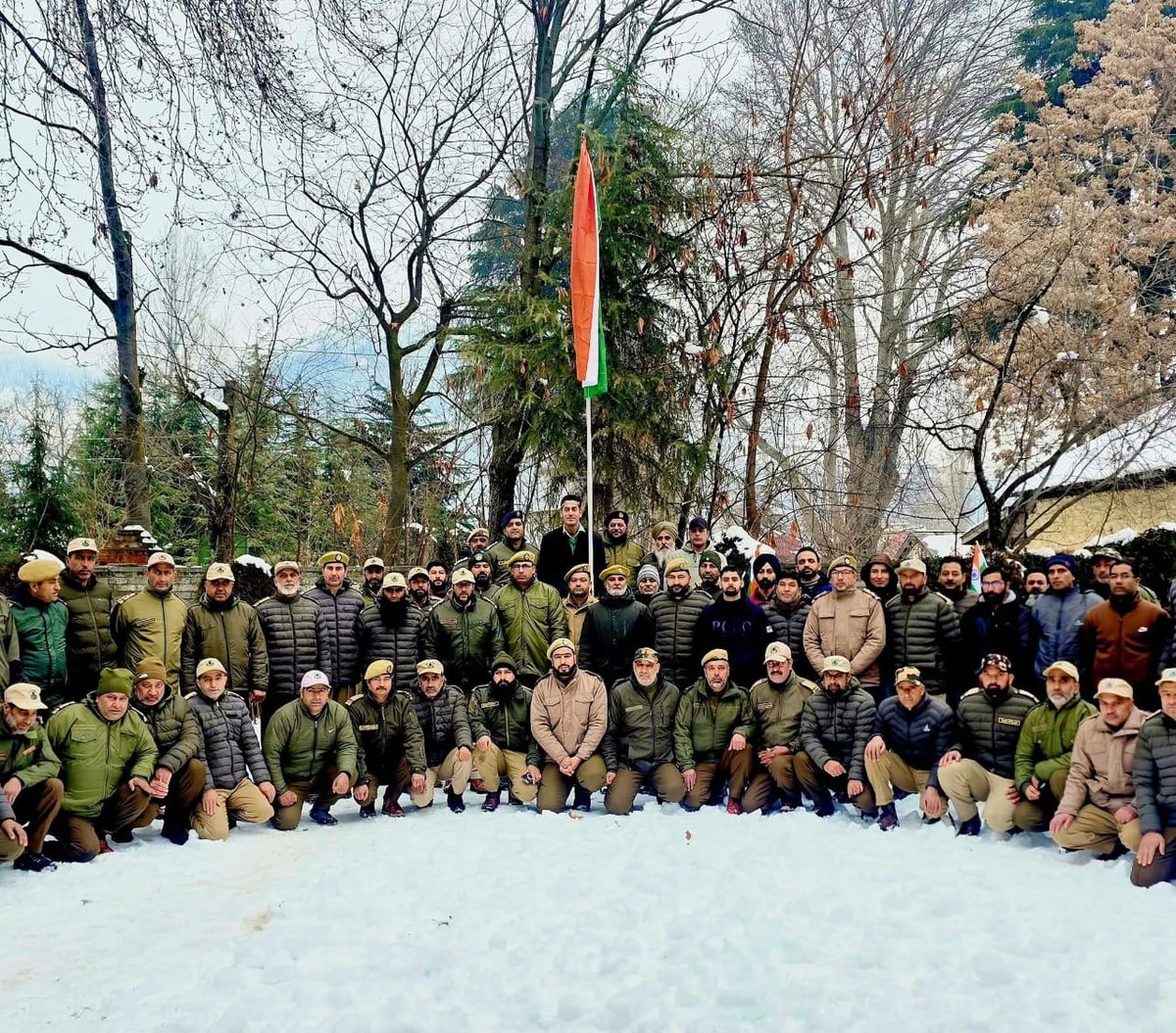 PCCFandHoFF_JK's tweet photo. The J&amp;K Forest Department celebrated 77th Republic Day, 2026 by organising flag unfurling ceremonies in its various office complexes with major function held at Forest Headquarters, FRMC Building, Narwal, Jammu. https://t.co/il4YW8r0aD