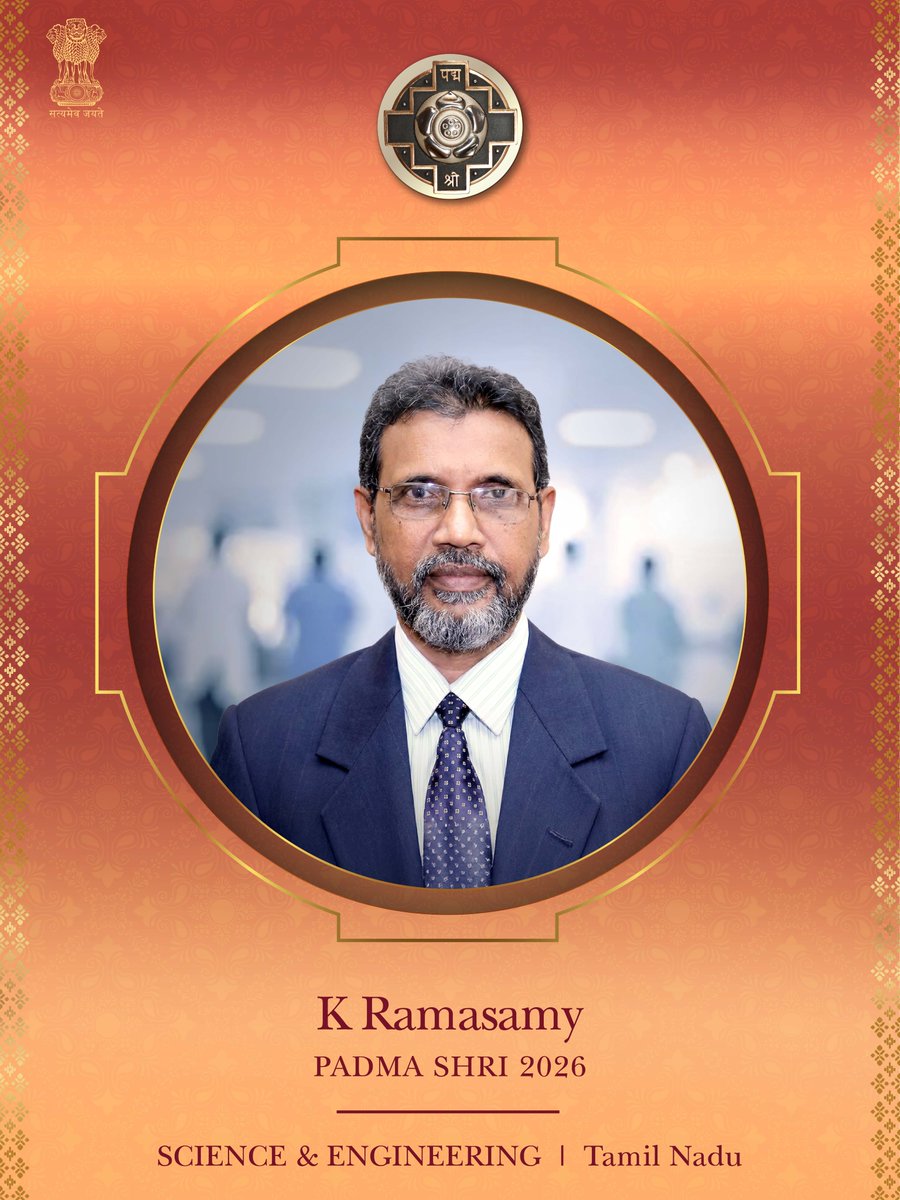 AkashvaniAIR's tweet photo. #PadmaAwards2026 – Padma Shri

🔷 Juzer Vasi – Maharashtra: Science & Engineering
🔷 Jyotish Debnath – West Bengal: Art
🔷 K Pajanivel – Puducherry: Sports
🔷 K Ramasamy – Tamil Nadu: Science & Engineering 

#PeoplesPadma
#PadmaAwards
#PadmaAwardsOnAIR

@PadmaAwards @HMOIndia @MIB_India @airnewsalerts
