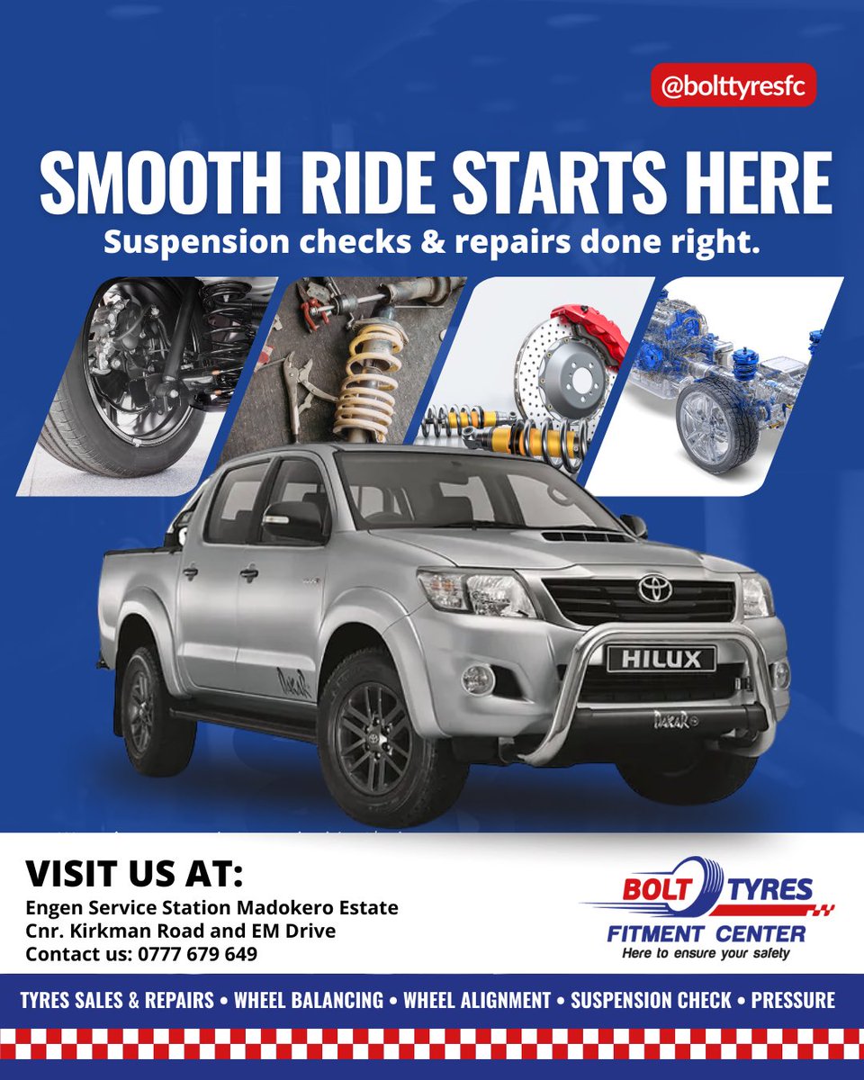 Smooth rides start here 🚘
Professional suspension checks &amp; repairs
for better control, comfort and safety ✔️

If it doesn’t feel right, let us check it.