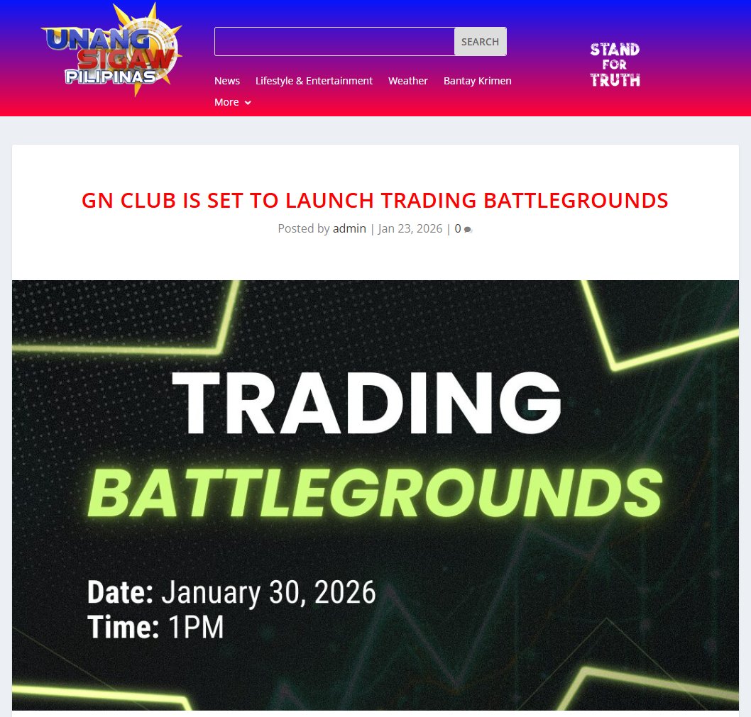 gnclubofficial's tweet photo. GN Club is set to launch Trading Battlegrounds, a competitive trading event happening on January 30 and powered by OKX Wallet. The event brings together traders and Web3 communities in a focused, skill-based competition designed around real market conditions.

Read more: Link next post.

#GNCLUBxOKXWallet #GNClub #OKXWallet #TradingBattlegrounds @okx @okxwallet @okxsea