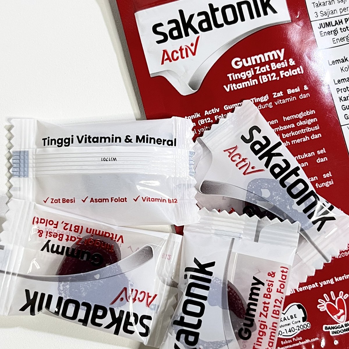 kalau sering mual abis minum pil penambah darah, gummy nya sakatonik ini bisa jadi alternatif sih… 

satu sachet ini isinya 6 gummies yang bisa dimakan 2 kali sehari. cuma 11rb an aja👇🏻

🖇️: s.shopee.co.id/5L5nwwpp8Q