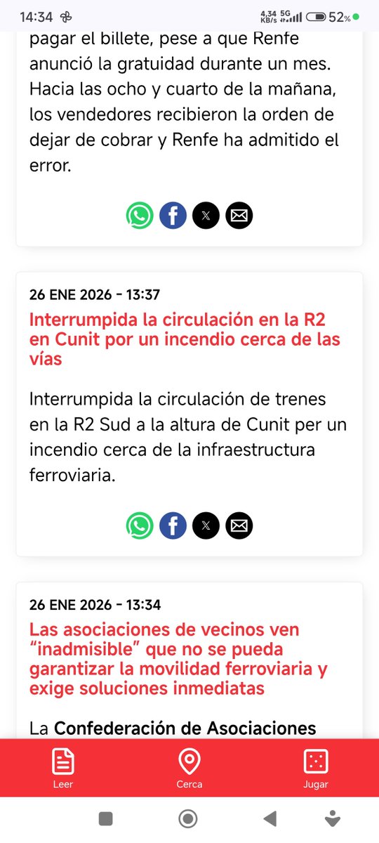 bgraciag's tweet photo. @rod2sudcat ¿Alguien sabe si hay trenes dirección Sant Vicenç de Calders? He leído que la circulación está interrumpida en Cunit por un incendio cerca de las vías https://t.co/xWADe5ngPu
