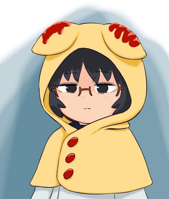 「普通に美味しそうになった」|オム頭巾のイラスト