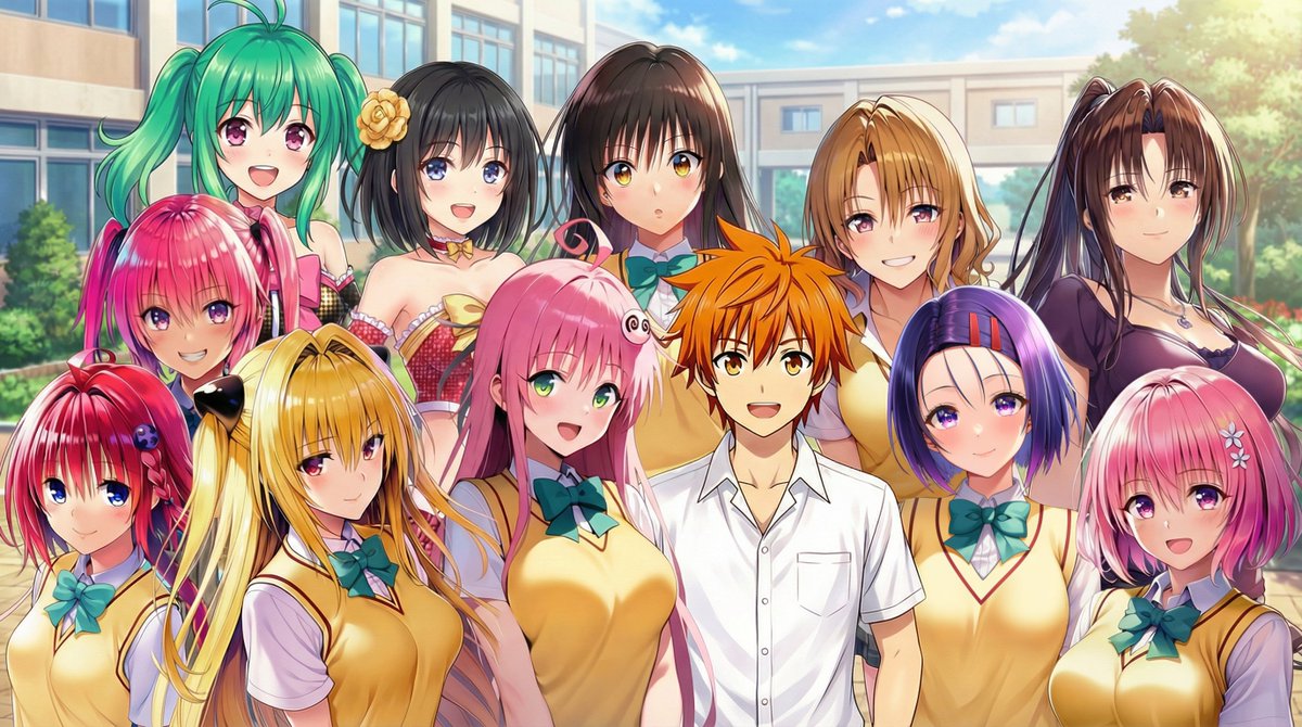 Astroone_info's tweet photo. ToLoveるのヒロインたちとリト https://t.co/P0HZk8THAa
