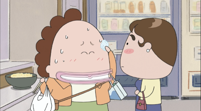 「あたしンち」の立ち食いそば回は
・女性がひとりで立ち食いそばを食べるなんて恥ずかしい。
・コロッケそばは世間的な認知度がまだ低い。
等の時代背景が見えて、立ち食いそば文化史としても面白いのよね。
夕飯でコロッケそばを出すとゆずとみかんも「なんじゃこりゃ!?」な反応。 