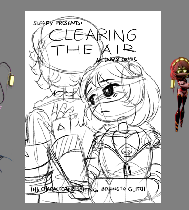 AFTER MONTHS. I'M SO SORRY I DIDN'T UPDATE THIS IN SO DAMN LONG. But here's the sketch of the cover while i work on the pages ;w; sorry again! #envy #mdtwt #SerialDesignationN #SerialDesignationV