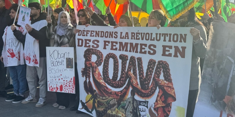 MLKP_IB's tweet photo. The international campaign #RiseUp4Rojava, together with many other organizations and individuals, declared “global days of action to defend the #RojavaRevolution” between January 25 and February 1. 
Take to the streets, join in the protests, let's defend the revolution together! https://t.co/G4UZgpZDmW