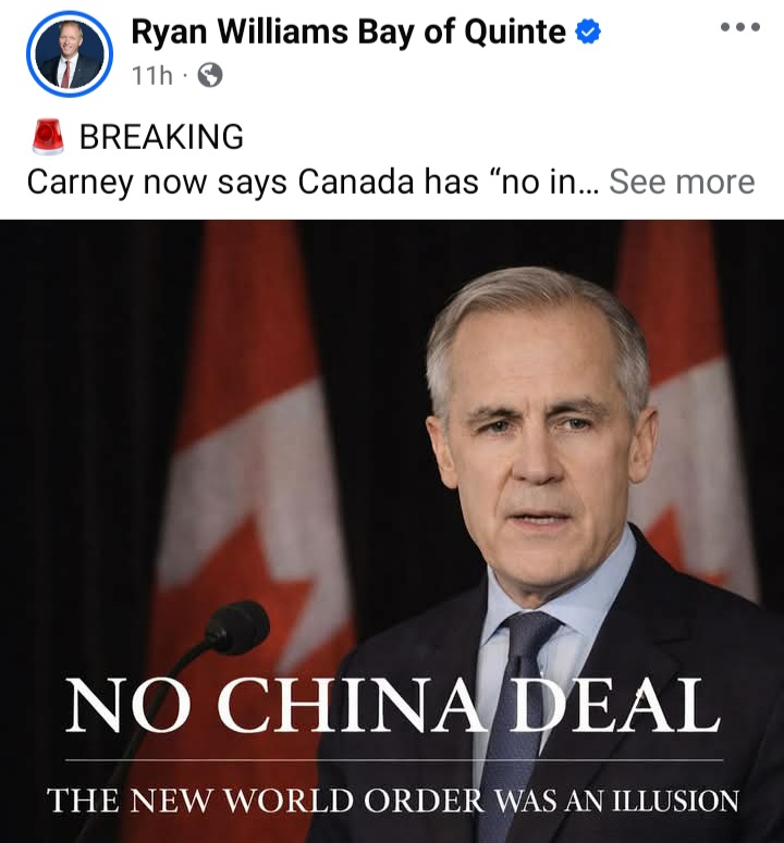 blais_gloriane's tweet image. "Carney déclare désormais que le Canada n'a « aucune intention » de conclure un accord de libre-échange avec la Chine.

Soyons honnêtes sur la façon dont nous en sommes arrivés là.

Carney a passé des mois à parcourir le monde. L'Europe. L'Asie. Le Golfe. L'Afrique. Aucun accord…