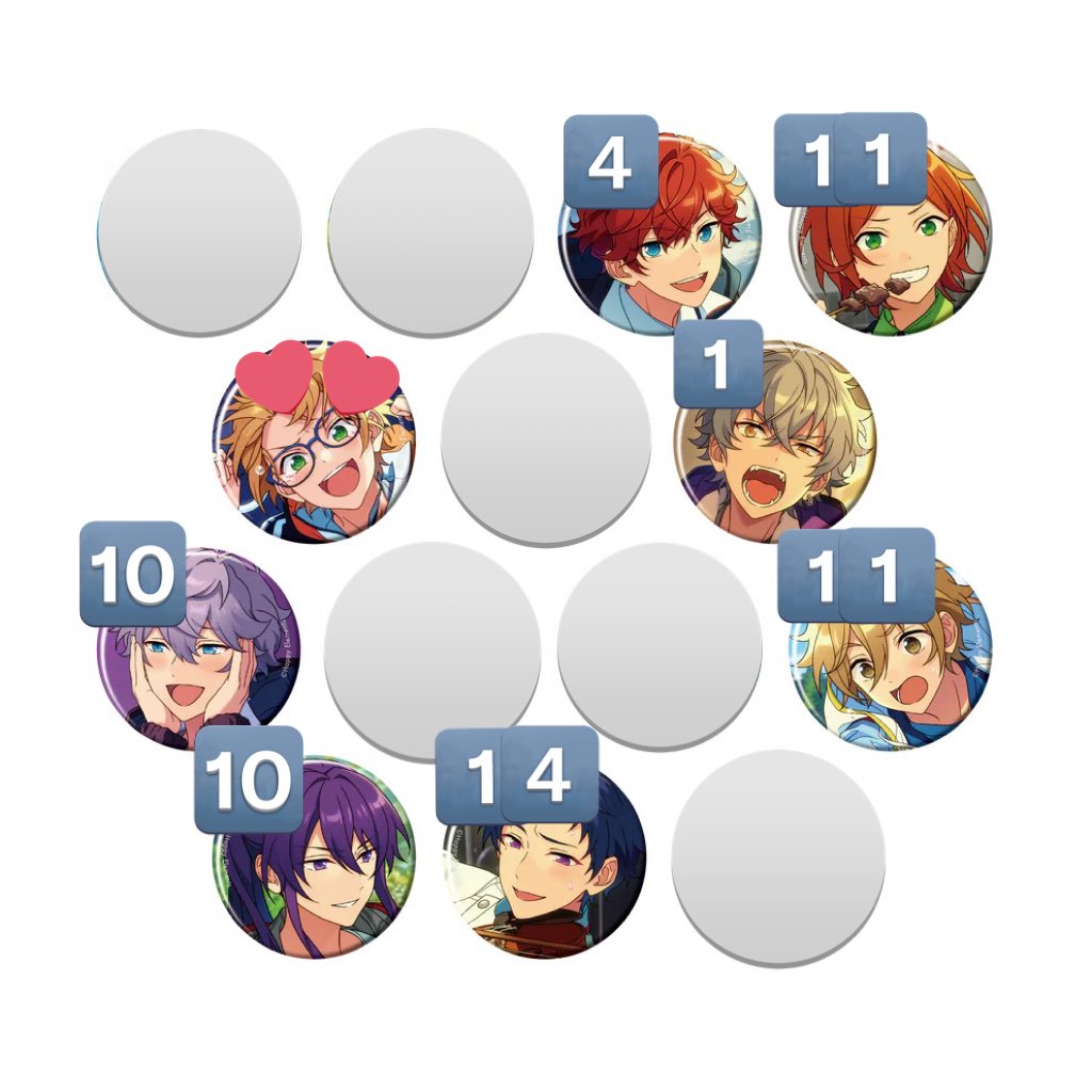 あんスタ コレクション缶バッジ コレ缶 January casual 交換

【譲】一彩.ひなた.晃牙.泉.友也.颯馬.弓弦 記載分(再交換分含む)

【求】c真
c10BOX予約予定
ひなた.友也.颯馬は過去弾真.光との交換可、ひなた.颯馬は同種の交換の場合比率違い可
お気軽にお声掛けお願い致します◎