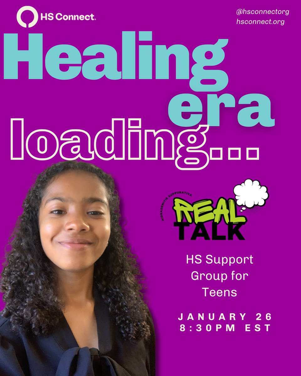 HSConnectOrg's tweet image. No filters. No awkward explanations. Just real talk about HS.

Our teen support group is a safe space to connect, vent, and feel understood.

REGISTER HERE: zoom.us/meeting/regist…

#HSConnect #HidradenitisSuppurativa #HSNutrition #InflammationNation #HSCommunity