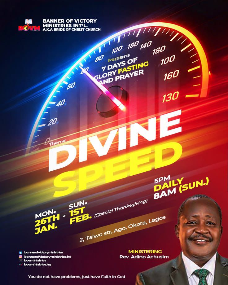 bovministries's tweet photo. 7 Days of Glory Fasting & Prayer Starts Today. Join us every 5pm Mon-Sat for evening prayer sessions. You Do Not Have Problems, Just Have Faith in God. #bovm https://t.co/KE7JDRQA3x