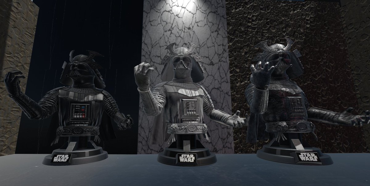 Robcookz's tweet image. Darth Vader Samurai Bust Series Set Complete.✅

#VeVeverse #StarWars #DarthVader #NFT #VeVeFam